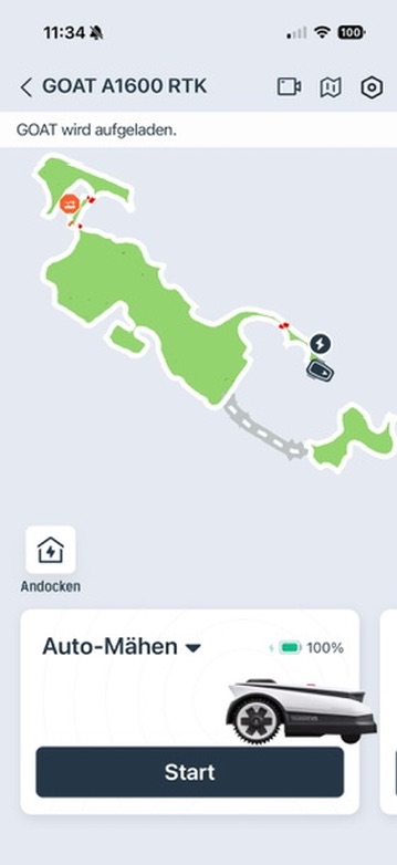 Aktuelle Karte aus der Ecovacs App